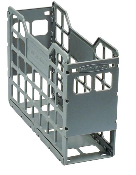 Bankers Box Slatted Econo Container, Grey Plastic