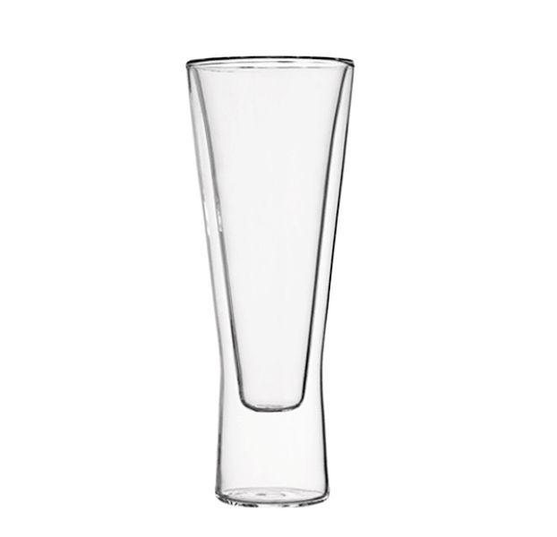 Sleek Double Wall Drinking Glass Tumbler 250 ml 2 Piece