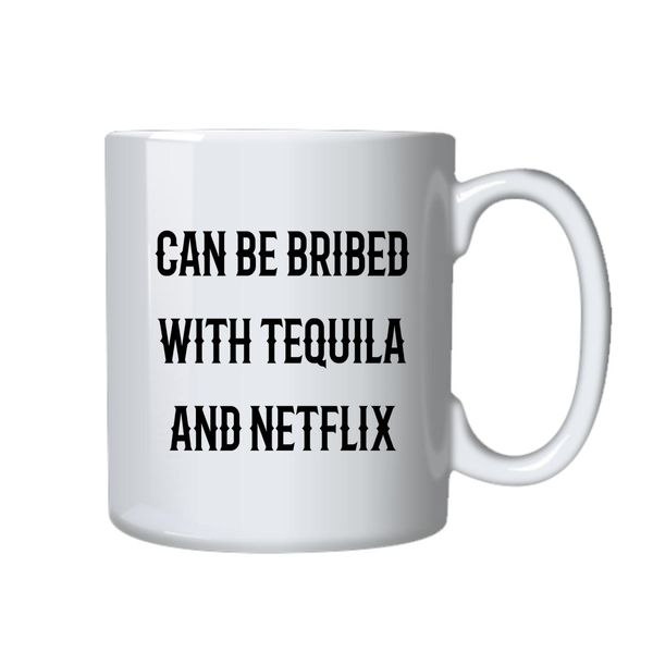 Tequila and Streaming Coffee Mug - Best Novelty Funny Cup Gift Idea for