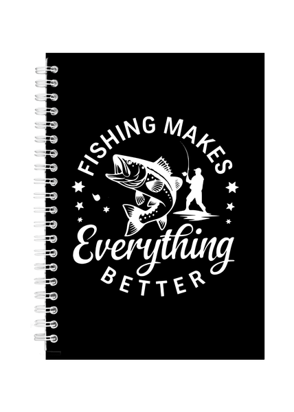 Fishing Better A5 Notebook Ideal Dad Gift Writing Books Notepad Camping 400