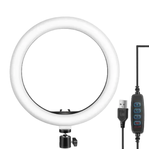 20cm Ring Light With Adjustable Color Temperature - Black