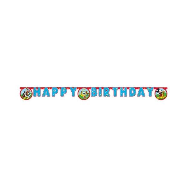 Mickey Rock The House Happy Birthday Die-Cut Paper Banner