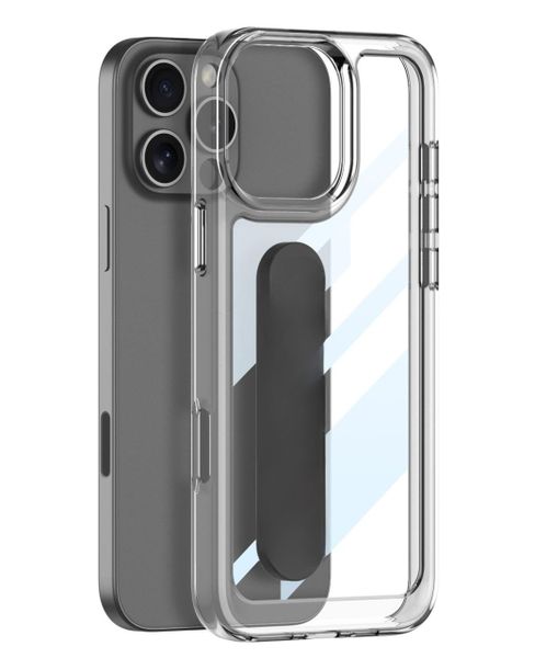Clear Case With Black Silicone Band Compatible With iPhone 16 Series