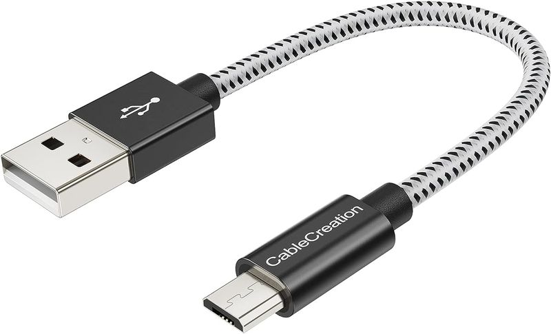 Short Micro USB Fast Charging Cable - 15cm High-Speed Data Sync