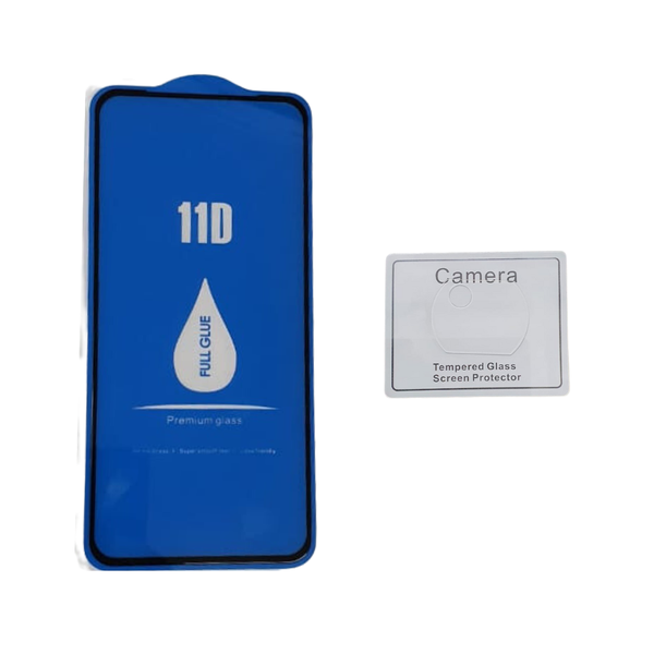 11D Tempered Glass and Camera Lens Protector Compatible With Redmi Note 9T