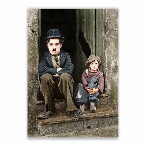 Charlie Chaplin And Kid Poster - A1