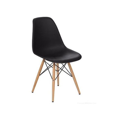 Black chair store wooden legs