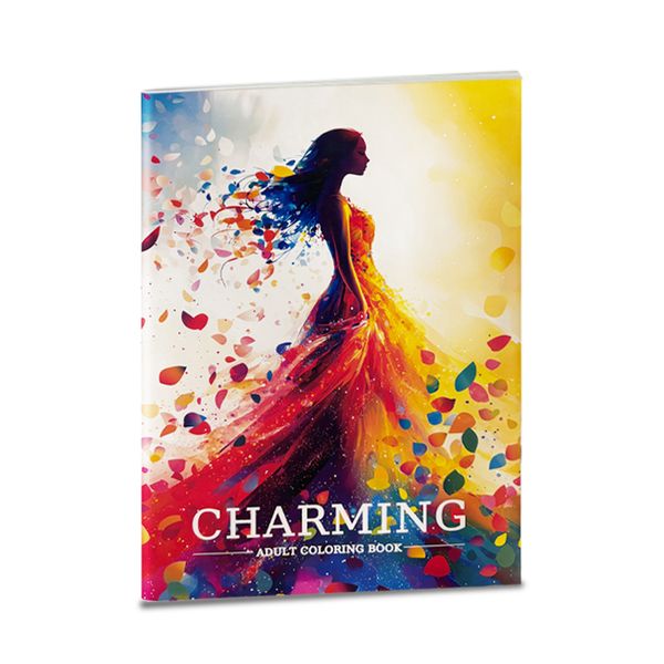 Adult Healing Coloring Book, Thick A4 Bleed-Proof Pad, Original Fine Q012