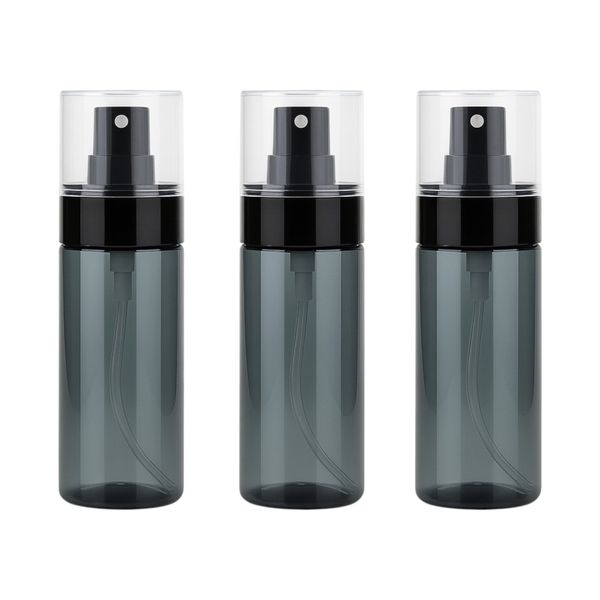 3 Piece 80ml Clear Cosmetic Spray Bottle - Transparent Grey