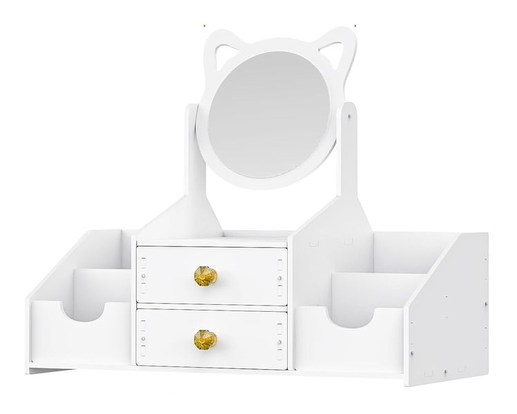 Tabletop Makeup Organiser with Drawers - White