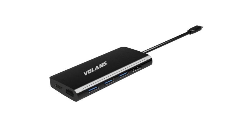 Volans 8-in-1 USB-C Hub with 4K HDMI | PD100W | Gigabit LAN &amp; SD Reader