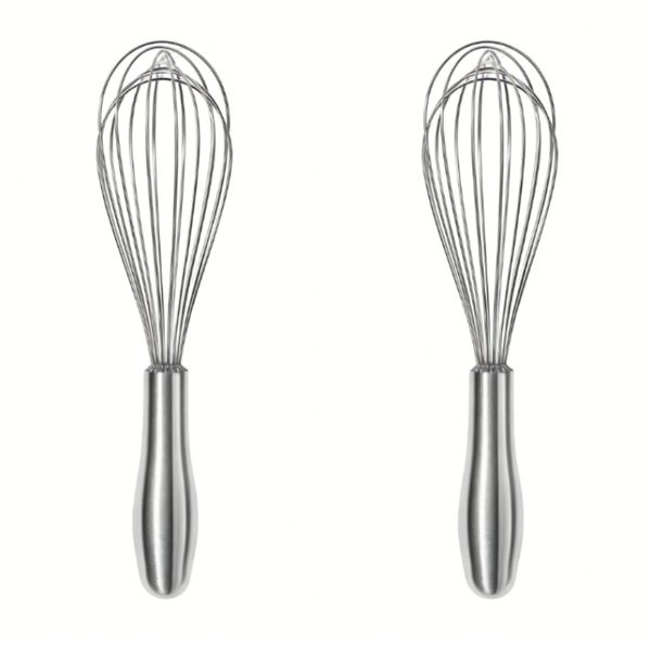 2 Packs Handheld Household Stainless Steel Egg Beater