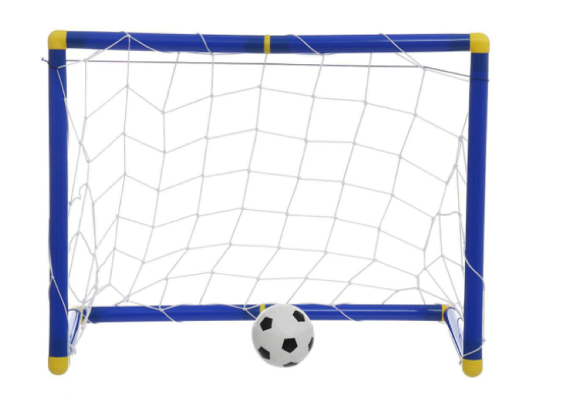Kids Mini Football Soccer Goal Post, Net, Ball &amp; Pump Set