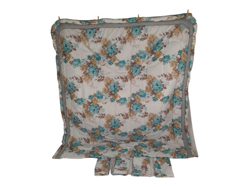 Bedding - 5 Piece Comforter Set - Queen Size - White Roses