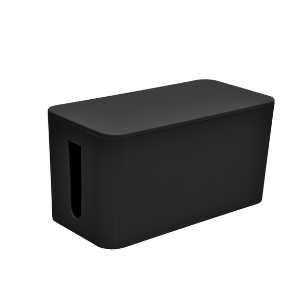 Cable Cord Concealing Box with Plain Lid | White