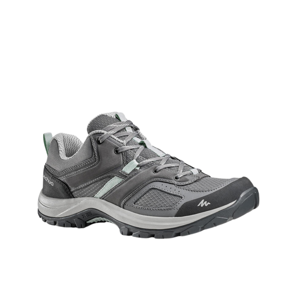 Quechua Women's mountain walking shoes - MH100 - Grey/Green
