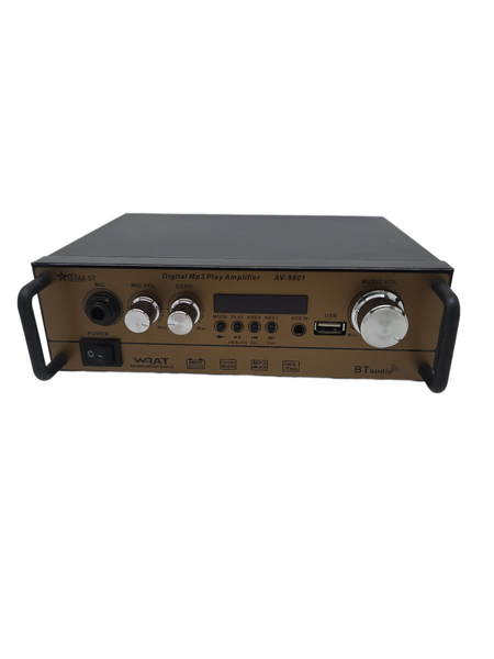 Istar Amplifier Karaoke Bluetooth/USB/Mic/FM Radio/Audio/DC 12V AV-9801