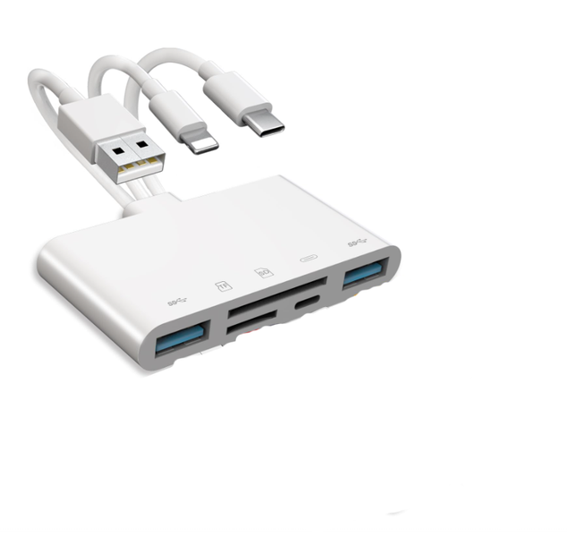 Three-wire 5-in-1 card reader, multi-function OTG converter