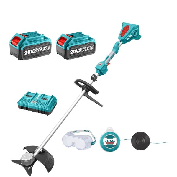 Total Tools - Li-Ion Trimmer And Brush Cutter - 20V With 2 x 4.0Ah Battery