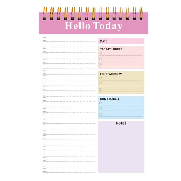 Daily Planner - A5 Spiral Bound Daily Organiser | 52 Sheets