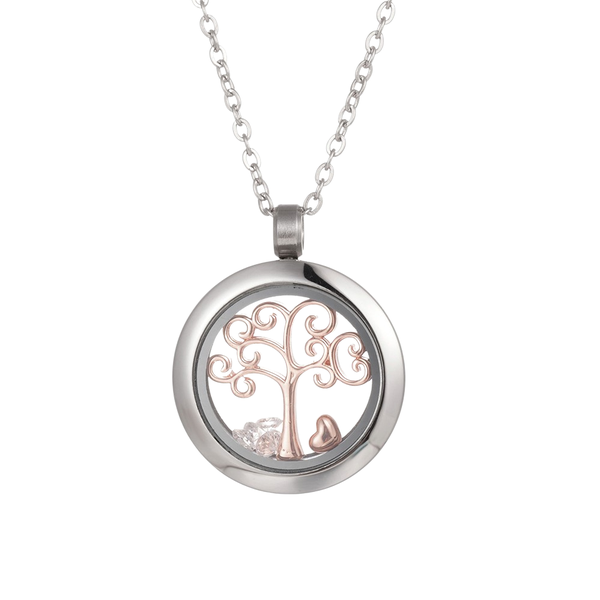 Destiny Floating Tree of Life Necklace with Swarovski Crystals