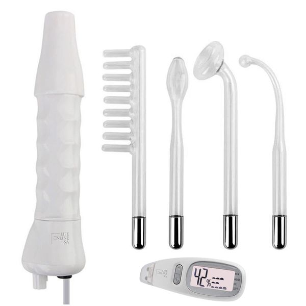Portable Ozone High-Frequency Wand With 4 Electrodes &amp; Skin Analyser Kit
