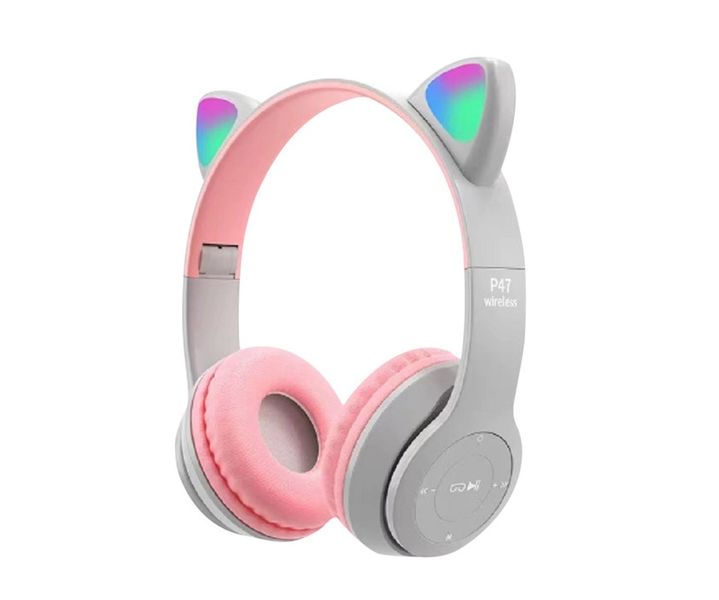 Colourful Bluetooth Wireless Cat Ear Headphones With Glow Light