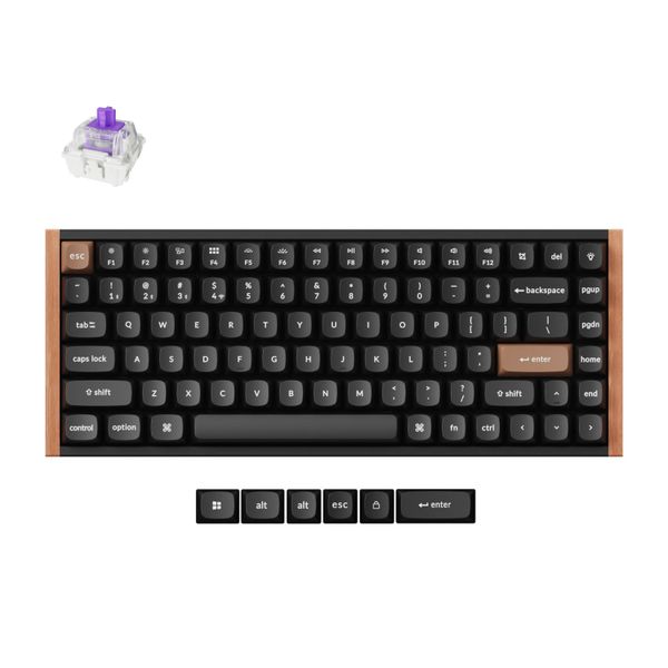 Keychron K2 HE Wrlss Special Edition Custom Keyboard Nebula Switch-BLK/Wood