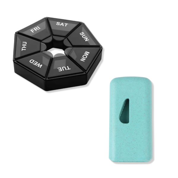 MediMate Pill Cutter &amp; 7-Day Pill Organizer - Combo Set