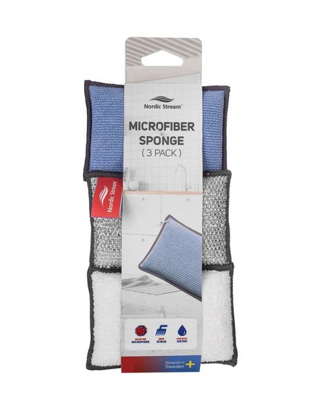 Nordic Stream Microfiber Sponge - Pack of 3