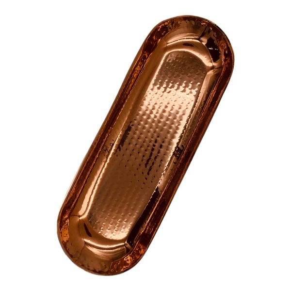 Tray Oval Hammered 42x15x3.5cm