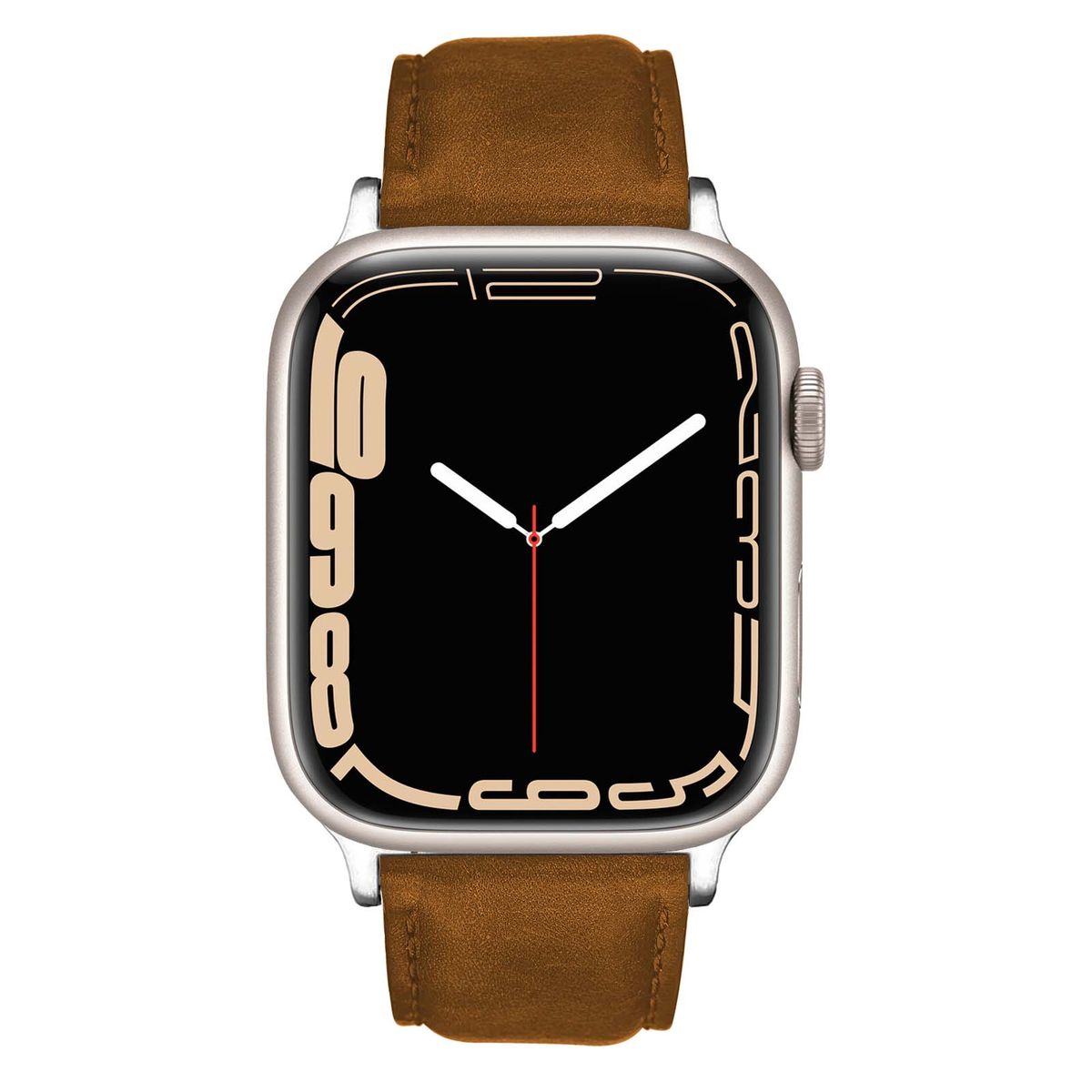 Premium Leather Strap for Starlight 41mm Apple Watch Series 7 Tan