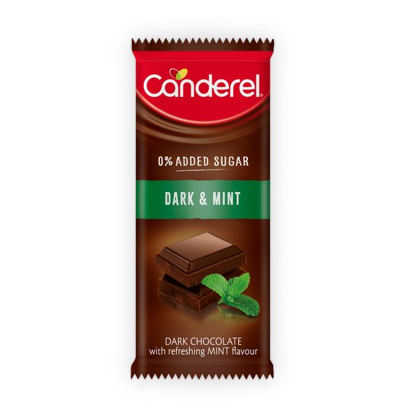 Canderel Dark Chocolate Slab - Dark &amp; Mint - 100g