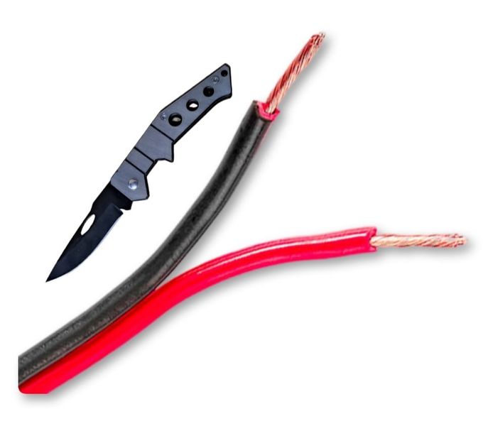 Speaker Wire 2x1mm 100m &amp; Knife