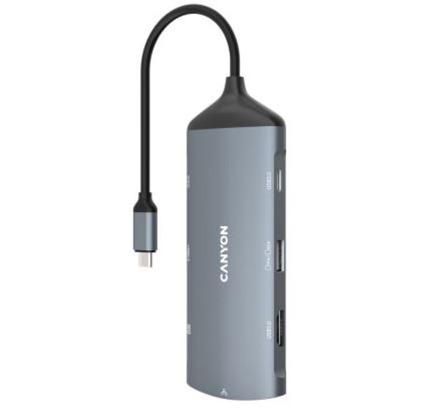 Canyon DS-15 8 in1 4k USB Type-C -Dark Grey