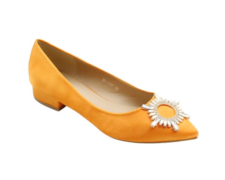 Zandra Flat Heel With Flat Trim - Orange image