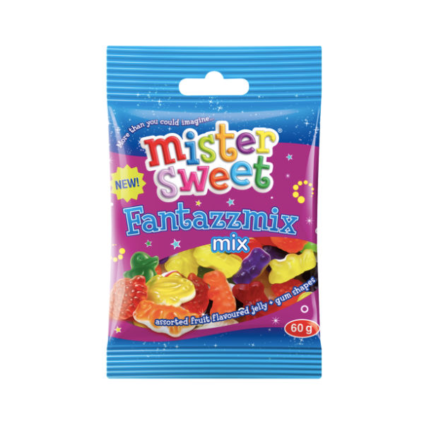 Mister Sweet Fantazzmix Mixed Fruit Jelly Mix 60g - 12 Pack