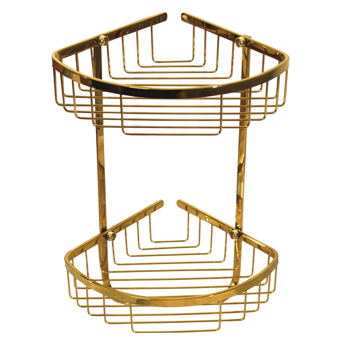 LMA Wireline Wall-Mount 2 Tier Corner-Shelf Shower Rack - Golden | Shop ...