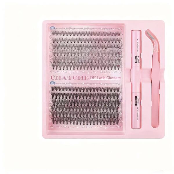 10D 20D DIY Eyelash Extension Kit 240 Lash Clusters 8-16mm Single Lash