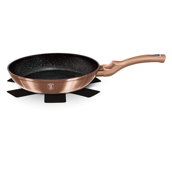Berlinger Haus 30cm Marble Coating Fry Pan - Rose Gold Metallic