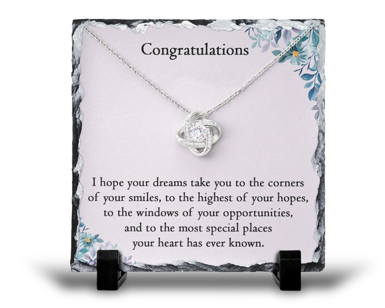 Congratulations Graduation Wedding Promotion Colleague Gift Rock Slate