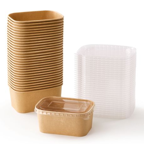 Chenshia Disposable Meal Prep Lunch Box Food Storage Takeaway Bowls - 30 Piece Image