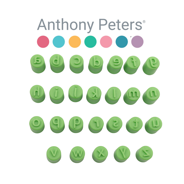 Anthony Peters - Alphabet Thimble Finger Stampers - Lowercase (26)