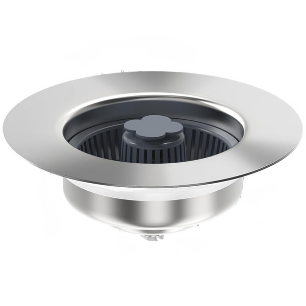 Nereid 90mm Kitchen Sink Strainer &amp; 3-in-1 Pop-up Stopper - Chrome