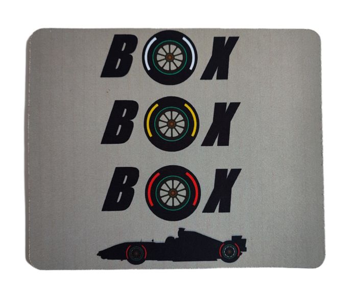F1 Inspired BOX, BOX, BOX Mouse Pad