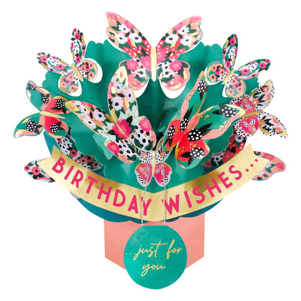 Birthday Butterflies 3D Pop-Up Greeting Card