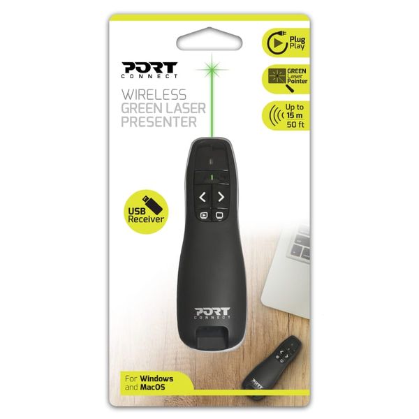 Port Connect Wireless Laser Presenter - Black