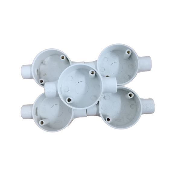 20mm 2 Way Round Conduit Box - 5 Pack