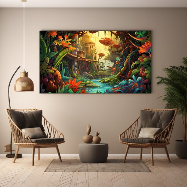 Canvas Wall Art - Graffiti Jungle Jam - BK0171