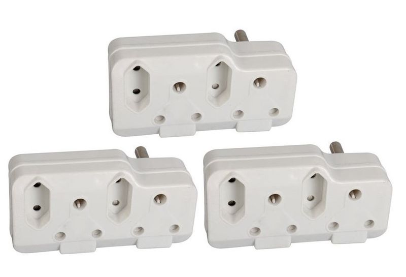 3 Pack: Direct Plug-In Multi Plugtop 2 X 3 Pin 1 image